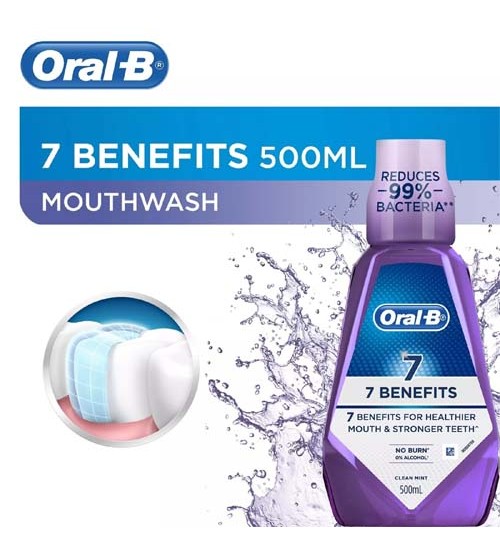 Oral-B 7 Benefits Mouthwash 500ml